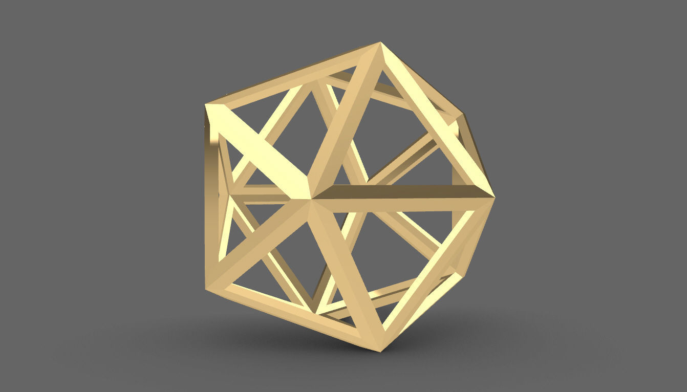 Geodesic Sphere Frame frequency 1 3D model_94