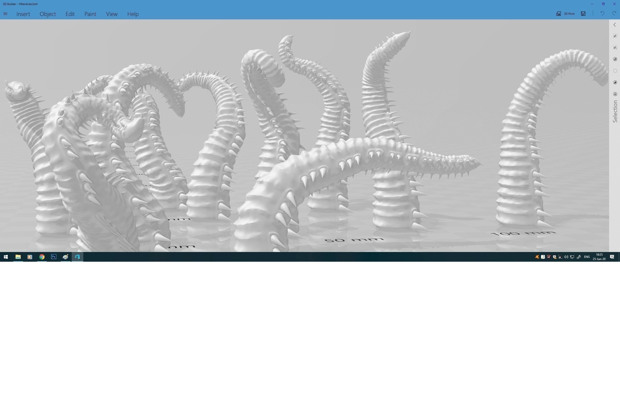 Worm tentacle 3D model_13