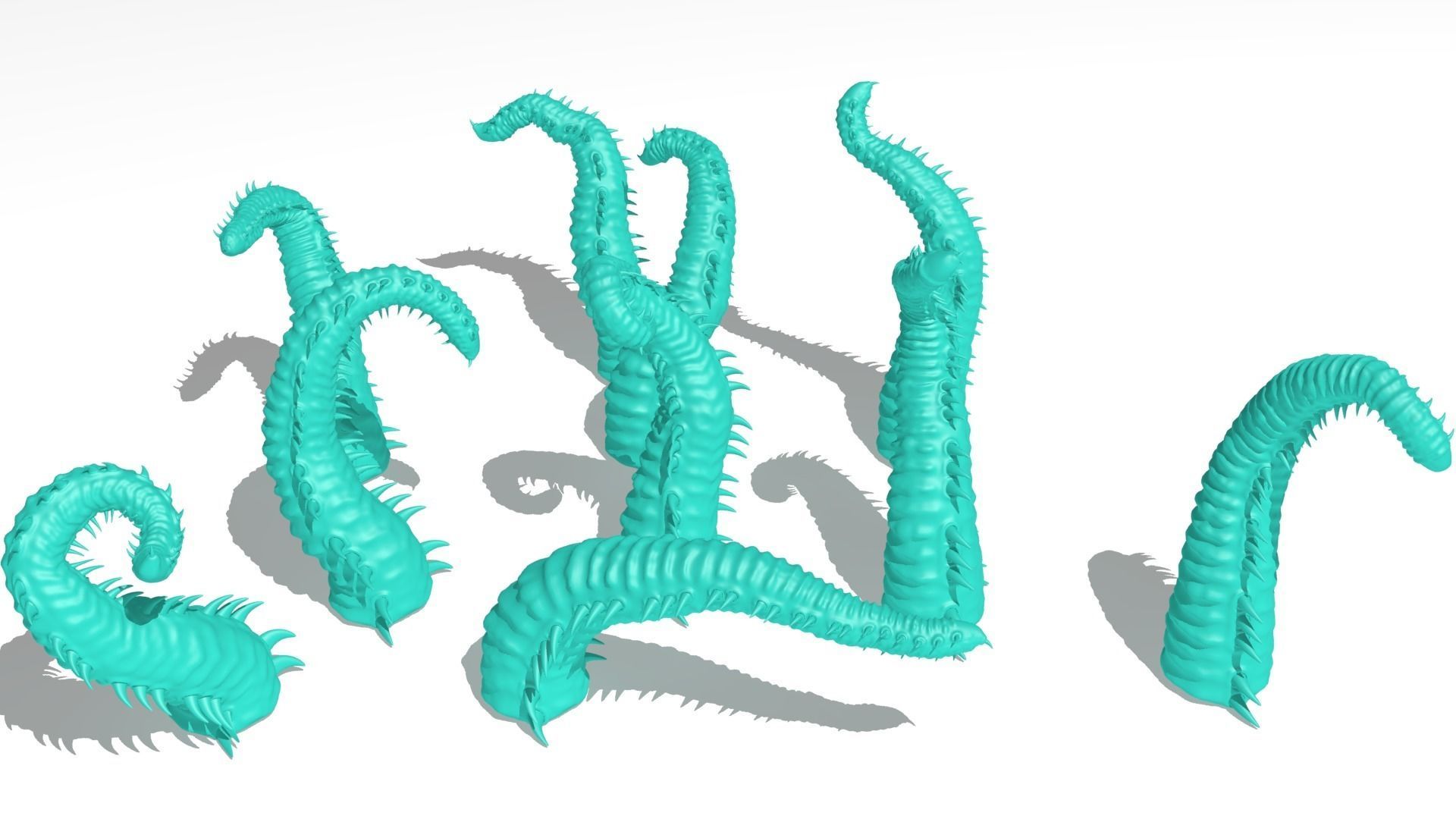 Worm tentacle 3D model_12