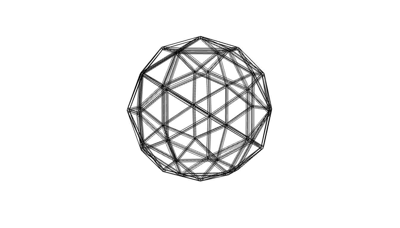 Geodesic Sphere Frame frequency 2 3D model_113