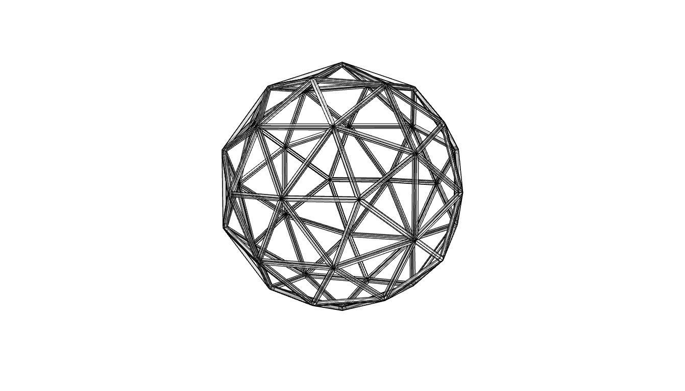 Geodesic Sphere Frame frequency 2 3D model_57