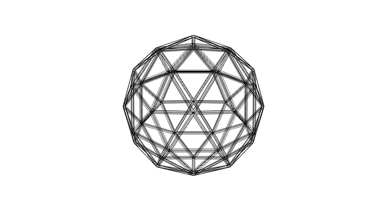 Geodesic Sphere Frame frequency 2 3D model_106
