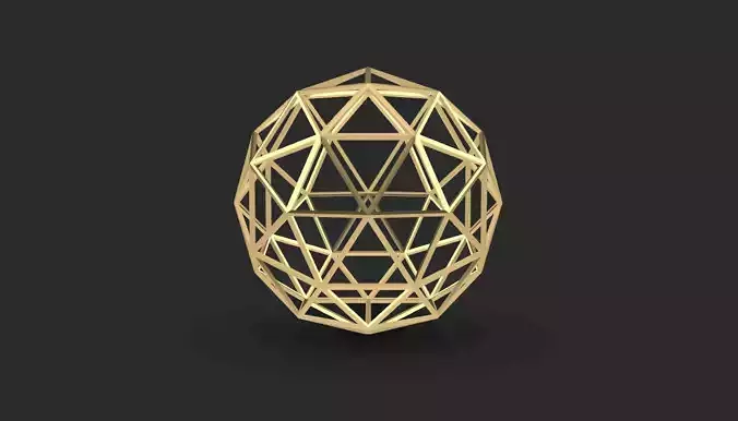 Geodesic Sphere Frame frequency 2 3D model