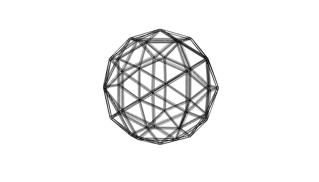 Geodesic Sphere Frame frequency 2 3D model_116