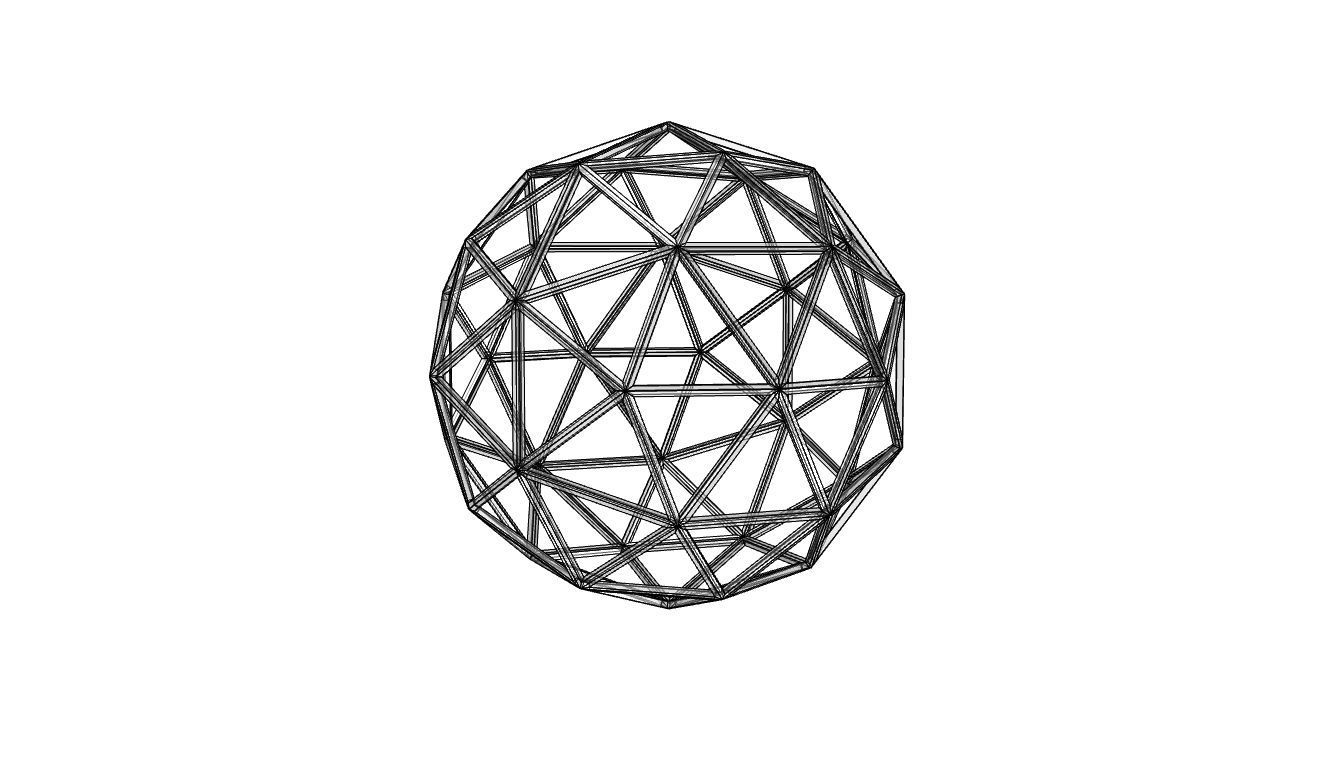 Geodesic Sphere Frame frequency 2 3D model_84