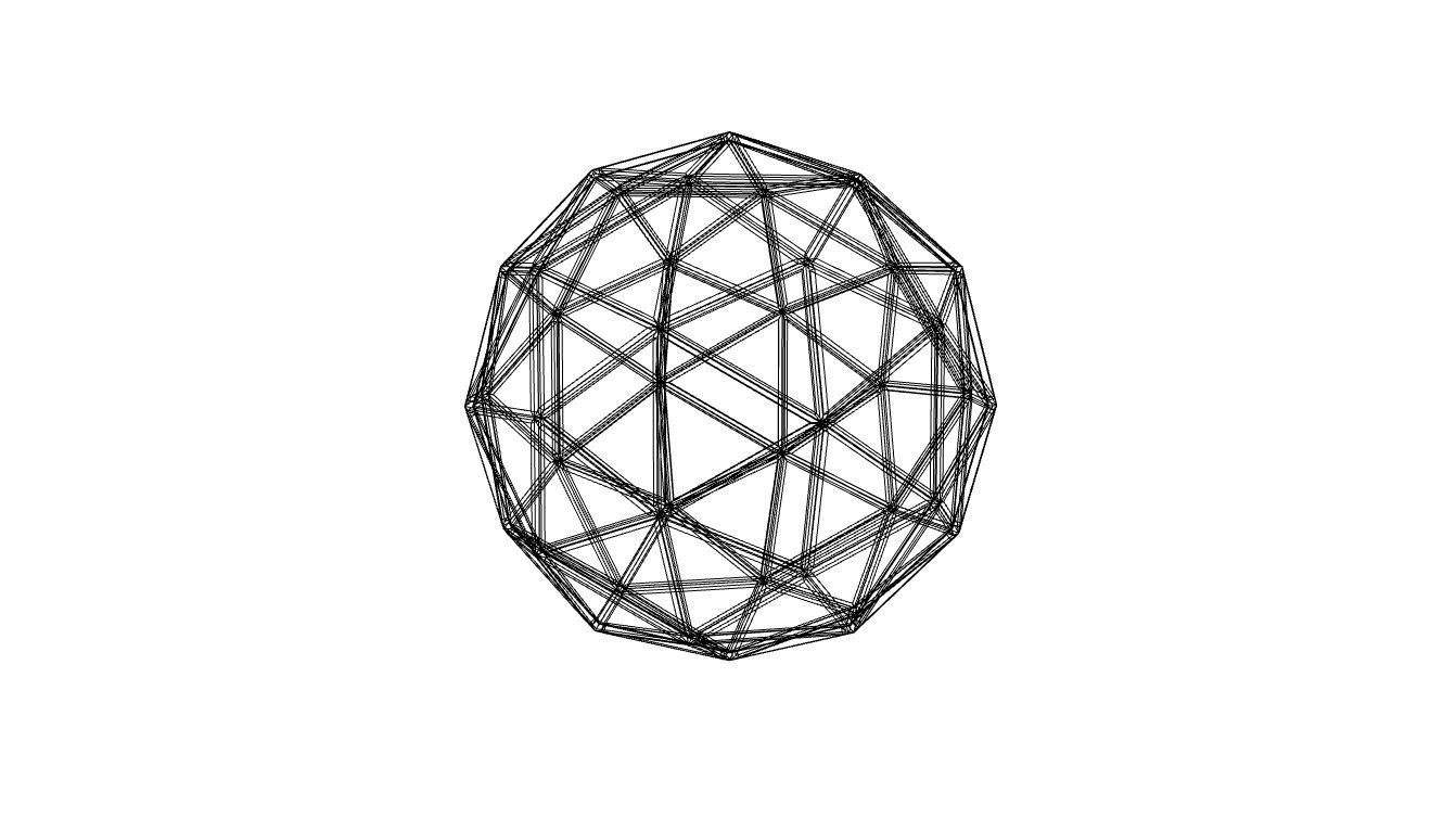 Geodesic Sphere Frame frequency 2 3D model_112