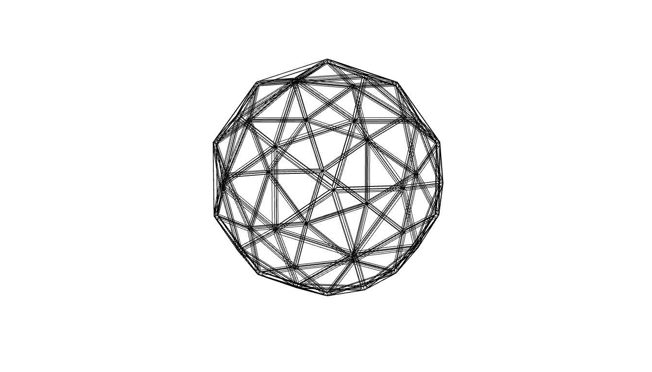 Geodesic Sphere Frame frequency 2 3D model_120