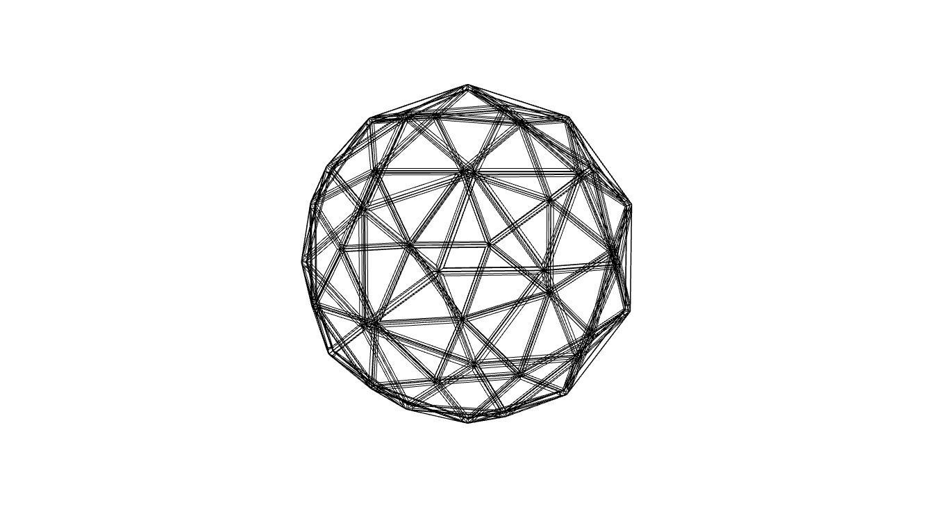 Geodesic Sphere Frame frequency 2 3D model_121
