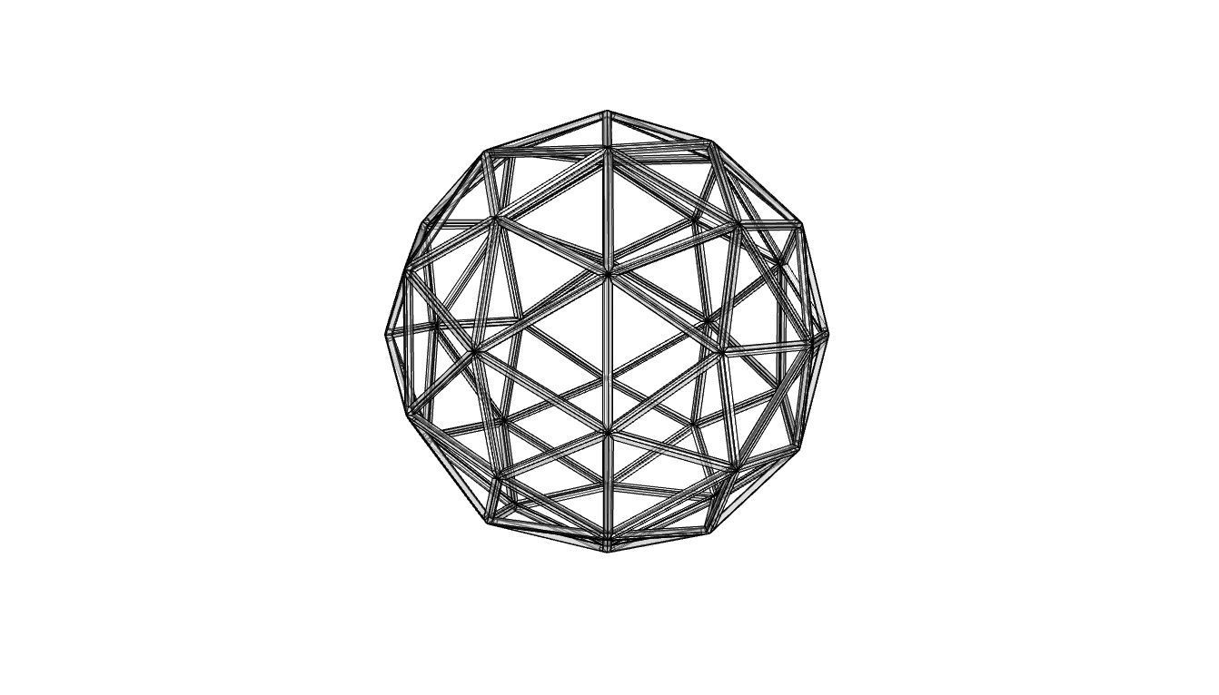 Geodesic Sphere Frame frequency 2 3D model_81