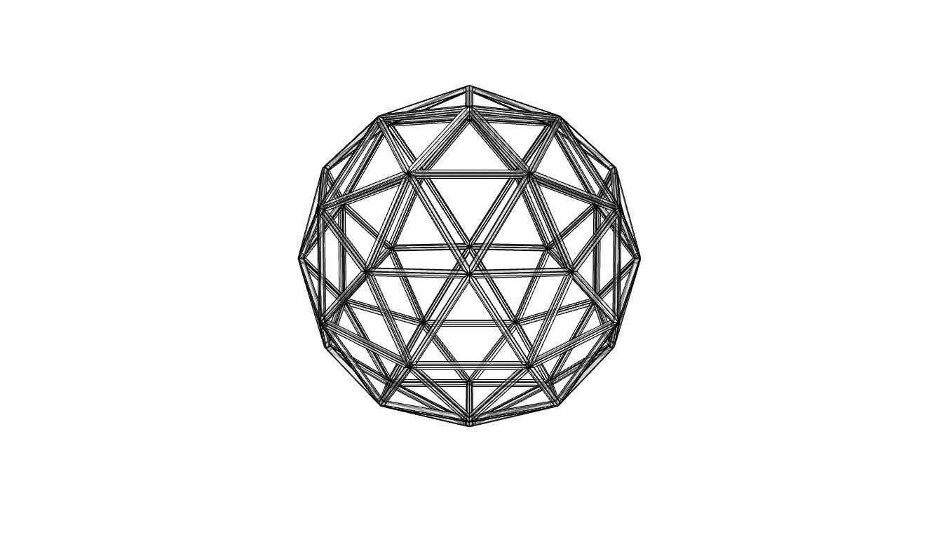 Geodesic Sphere Frame frequency 2 3D model_56