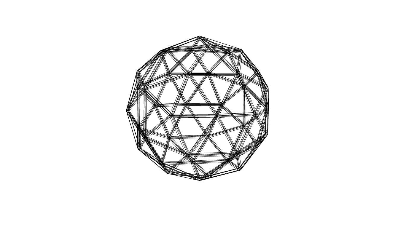 Geodesic Sphere Frame frequency 2 3D model_122
