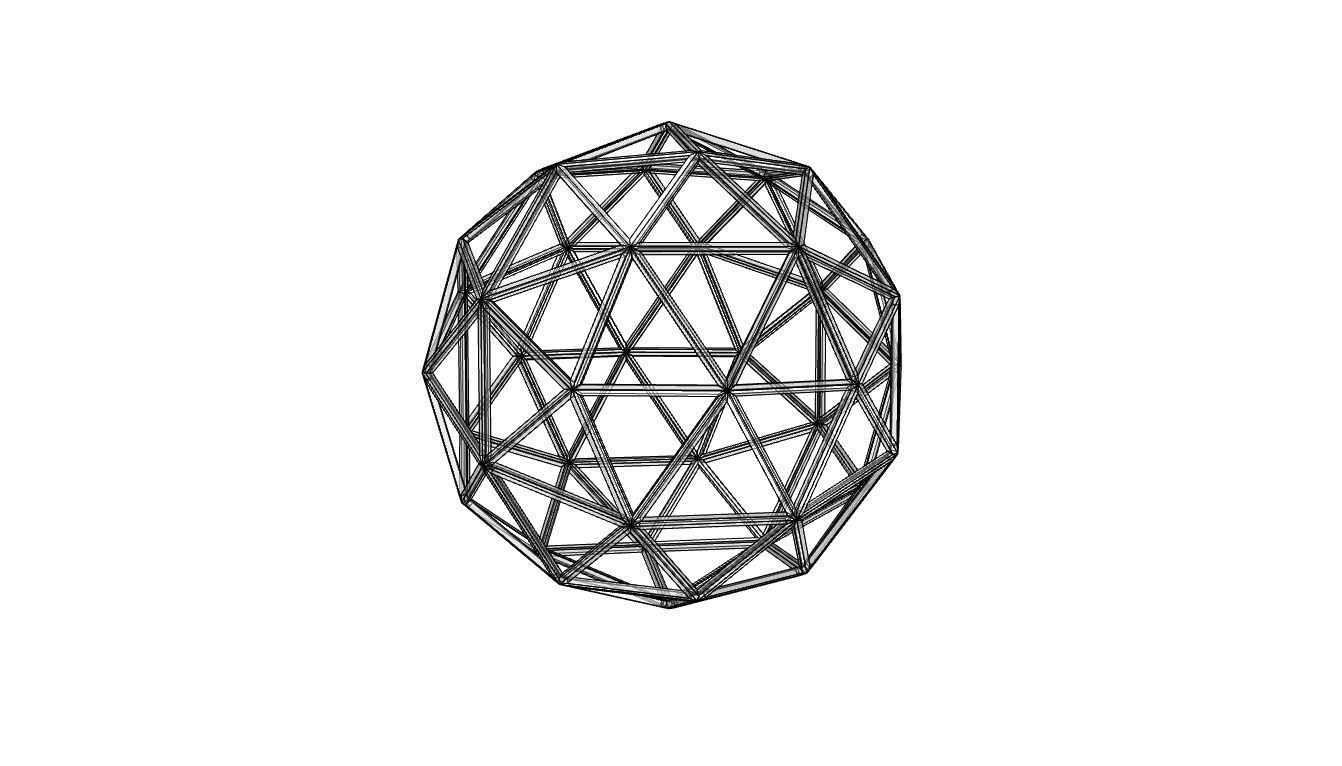 Geodesic Sphere Frame frequency 2 3D model_55