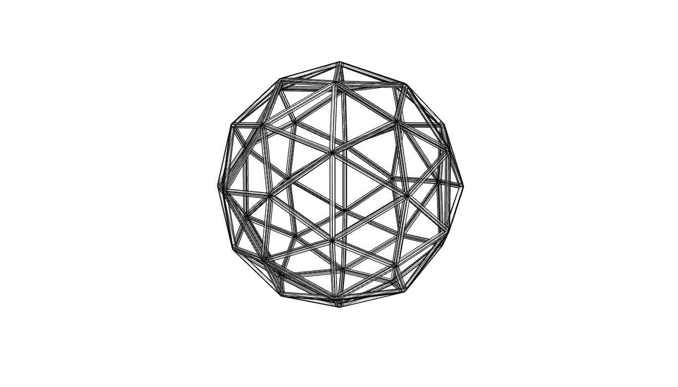 Geodesic Sphere Frame frequency 2 3D model_61