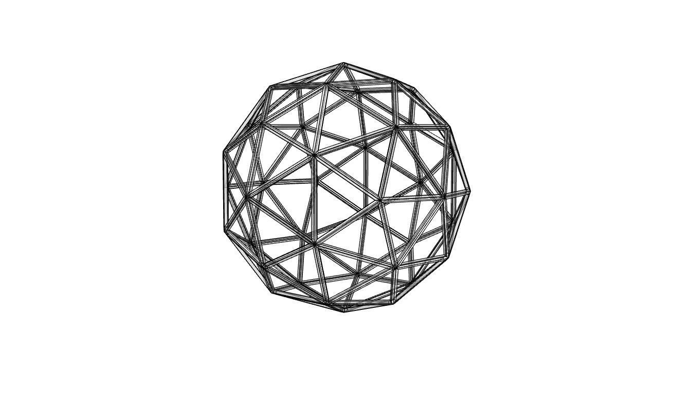 Geodesic Sphere Frame frequency 2 3D model_82