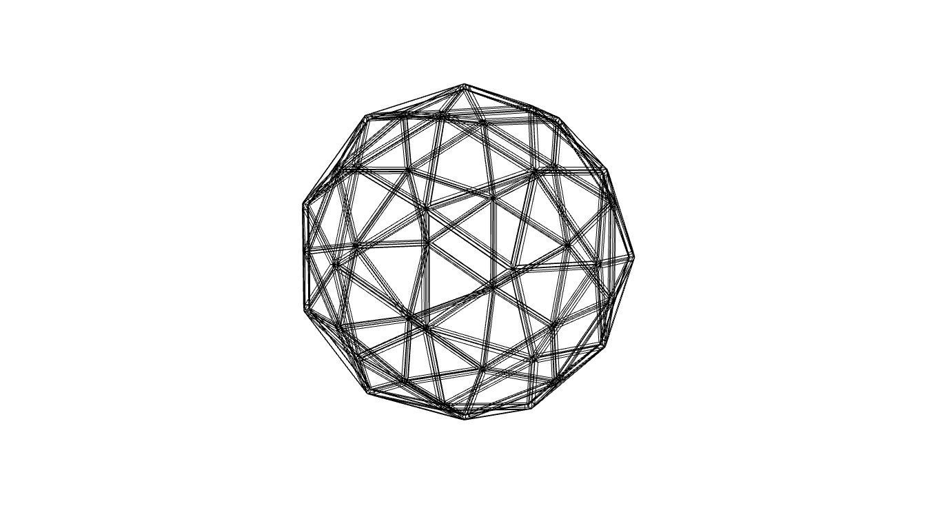 Geodesic Sphere Frame frequency 2 3D model_119