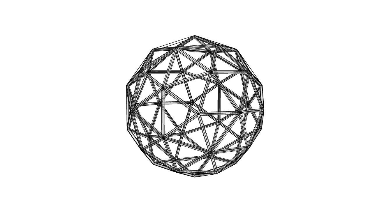 Geodesic Sphere Frame frequency 2 3D model_83