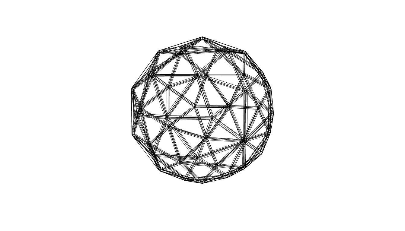 Geodesic Sphere Frame frequency 2 3D model_110