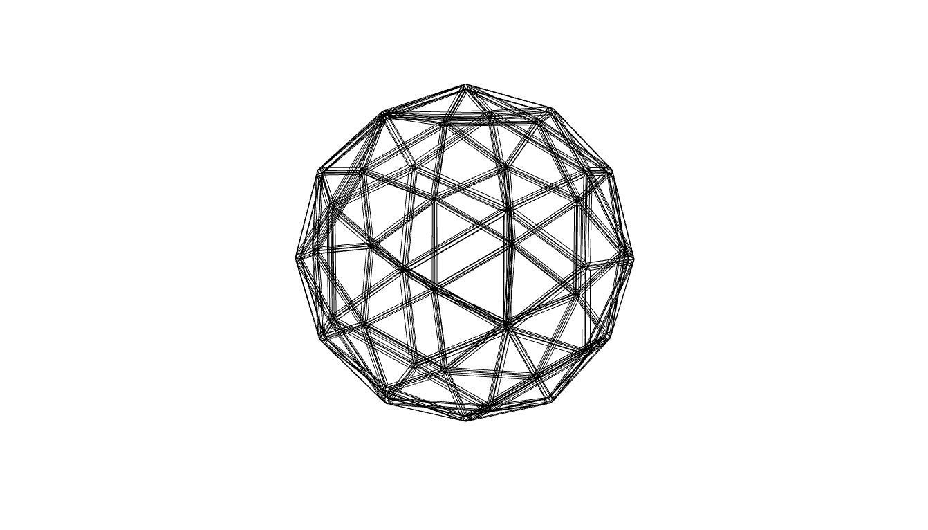 Geodesic Sphere Frame frequency 2 3D model_117
