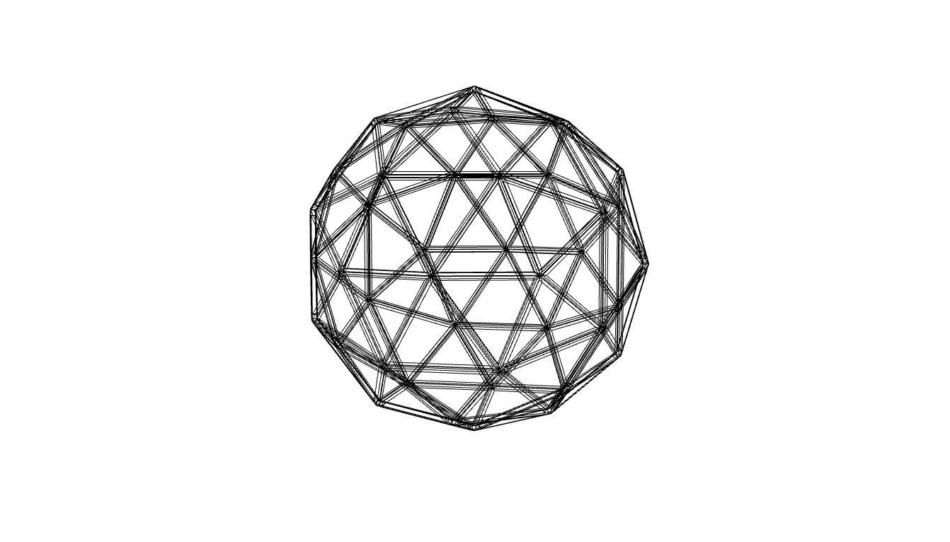 Geodesic Sphere Frame frequency 2 3D model_109