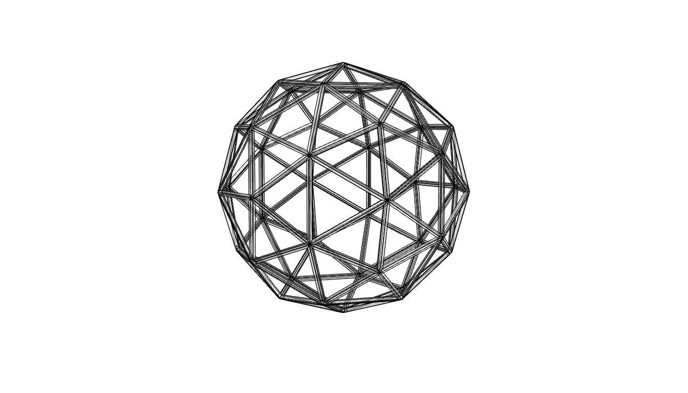 Geodesic Sphere Frame frequency 2 3D model_77