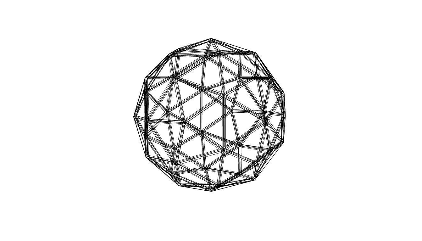 Geodesic Sphere Frame frequency 2 3D model_114