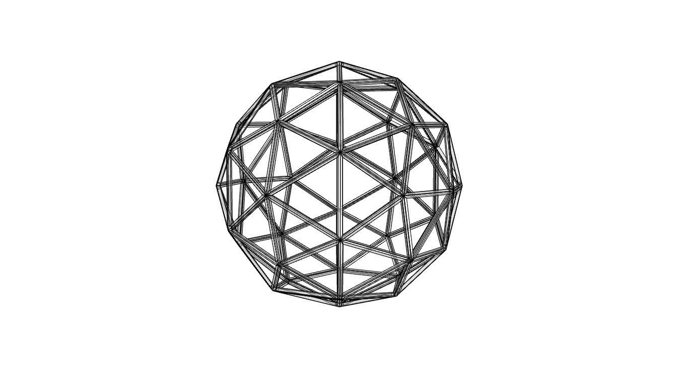 Geodesic Sphere Frame frequency 2 3D model_66