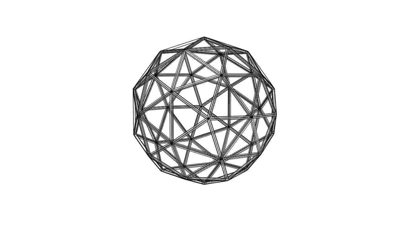 Geodesic Sphere Frame frequency 2 3D model_68