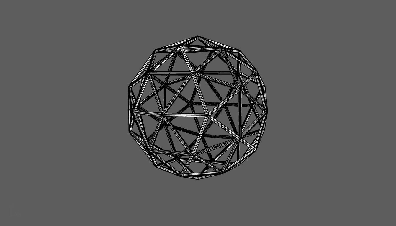 Geodesic Sphere Frame frequency 2 3D model_88
