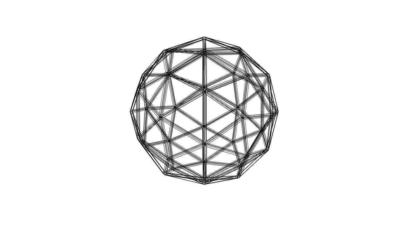 Geodesic Sphere Frame frequency 2 3D model_118