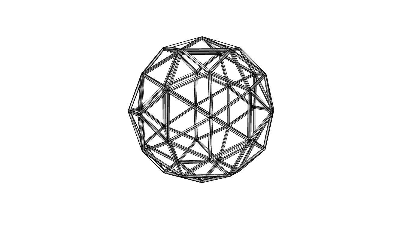 Geodesic Sphere Frame frequency 2 3D model_63