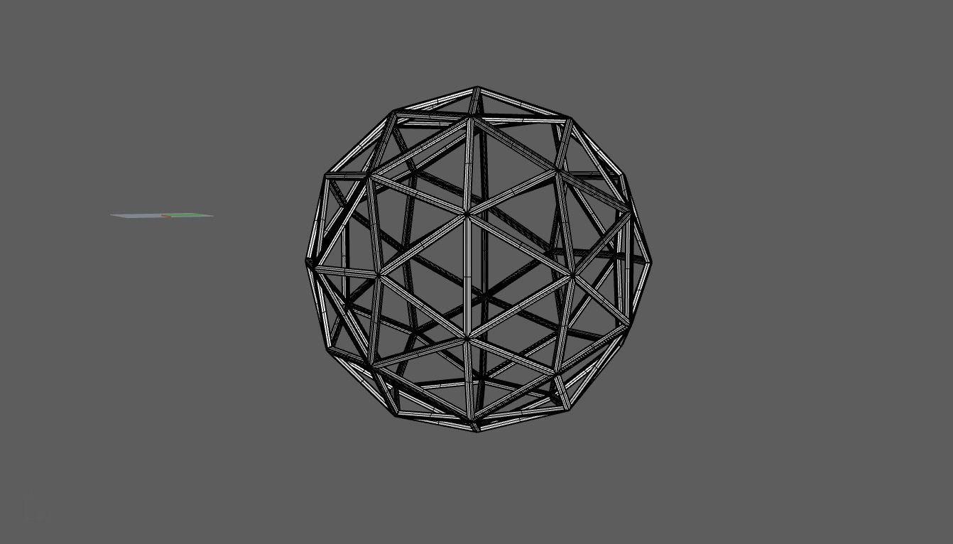 Geodesic Sphere Frame frequency 2 3D model_92