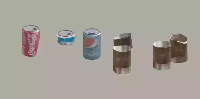 Trash Soda Cans and Tins