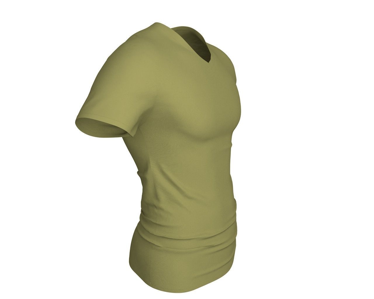 3 D Men T-Shirt Free 3D model_2