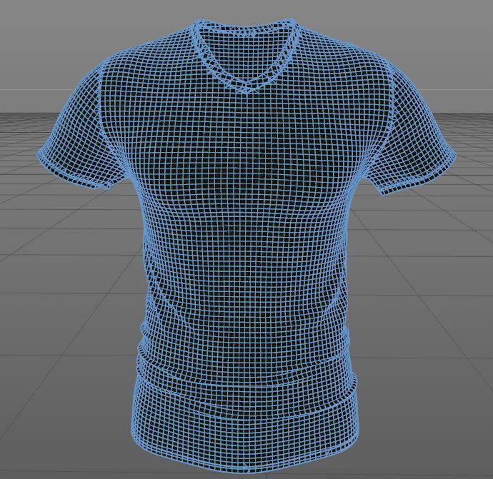 3 D Men T-Shirt Free 3D model_12