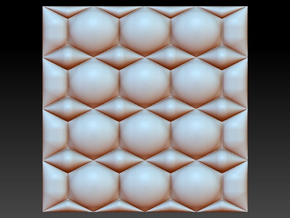 3D WALLPANEL 600MM x 600MM 3D model_7