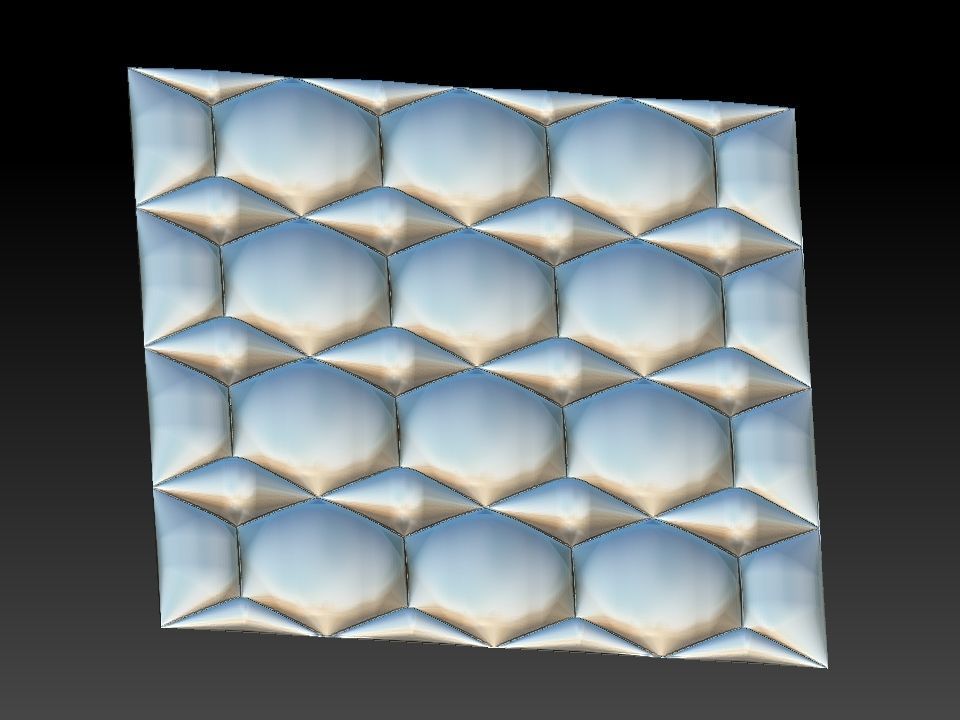 3D WALLPANEL 600MM x 600MM 3D model_9