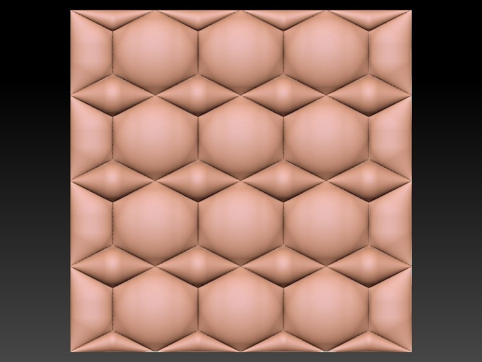 3D WALLPANEL 600MM x 600MM 3D model_2