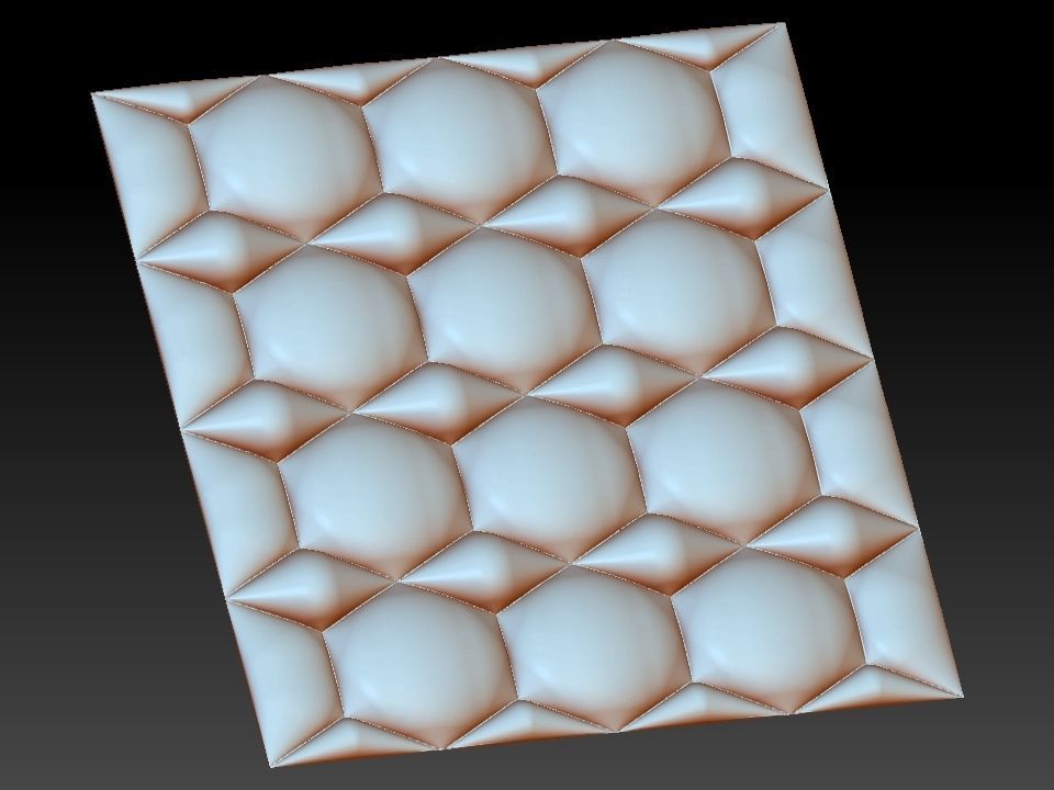 3D WALLPANEL 600MM x 600MM 3D model_6