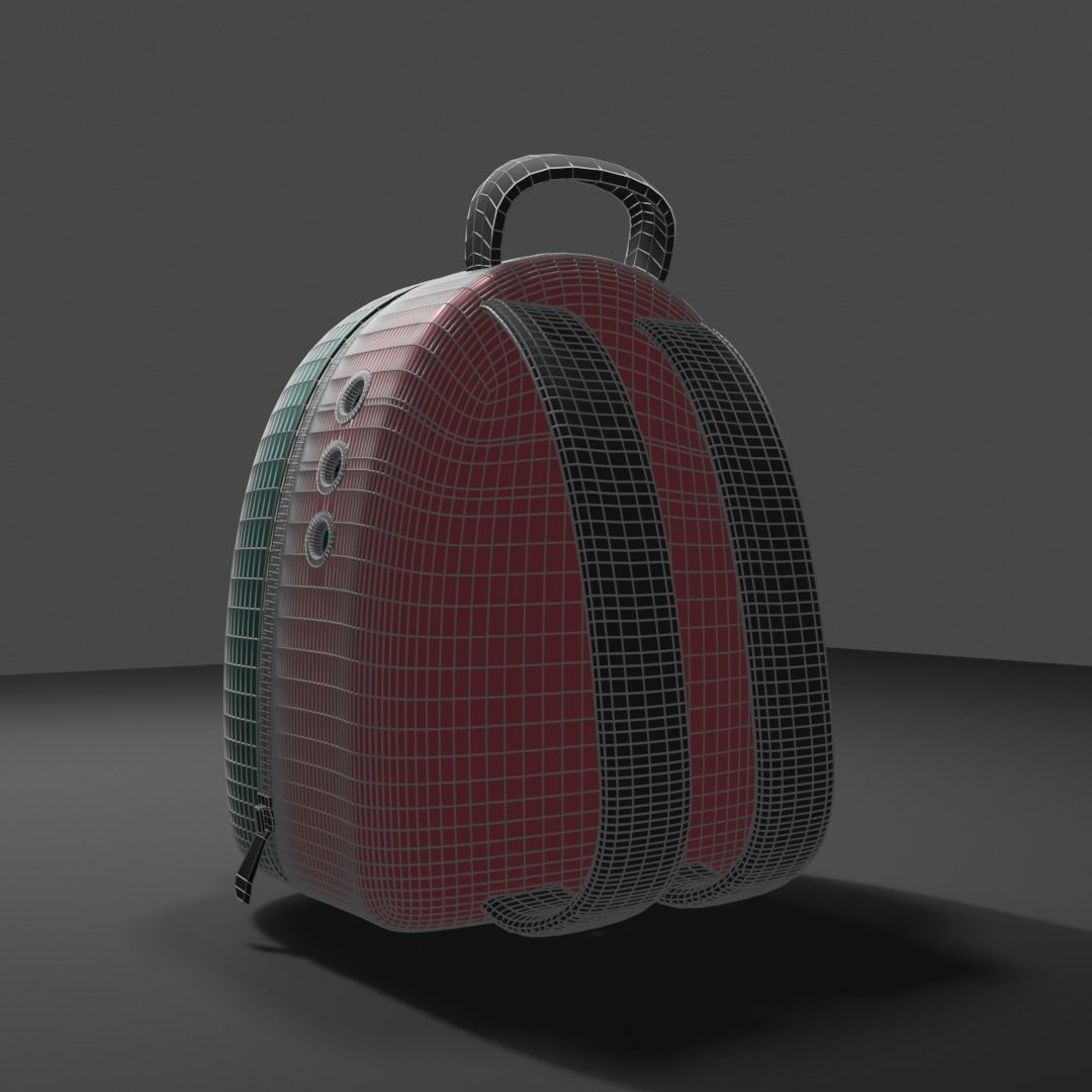 Backpack pet carrier model D 3D model_9
