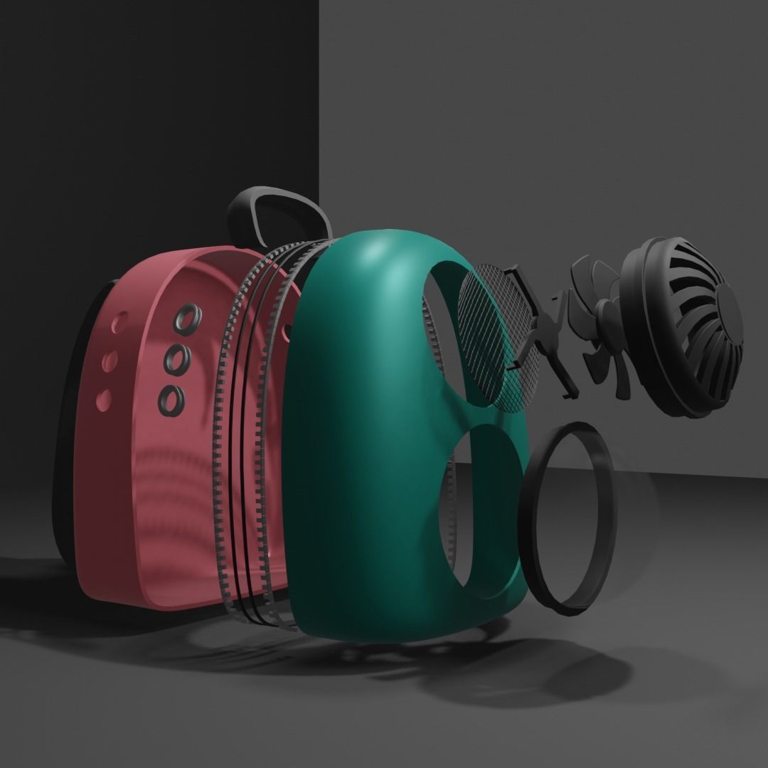 Backpack pet carrier model D 3D model_22