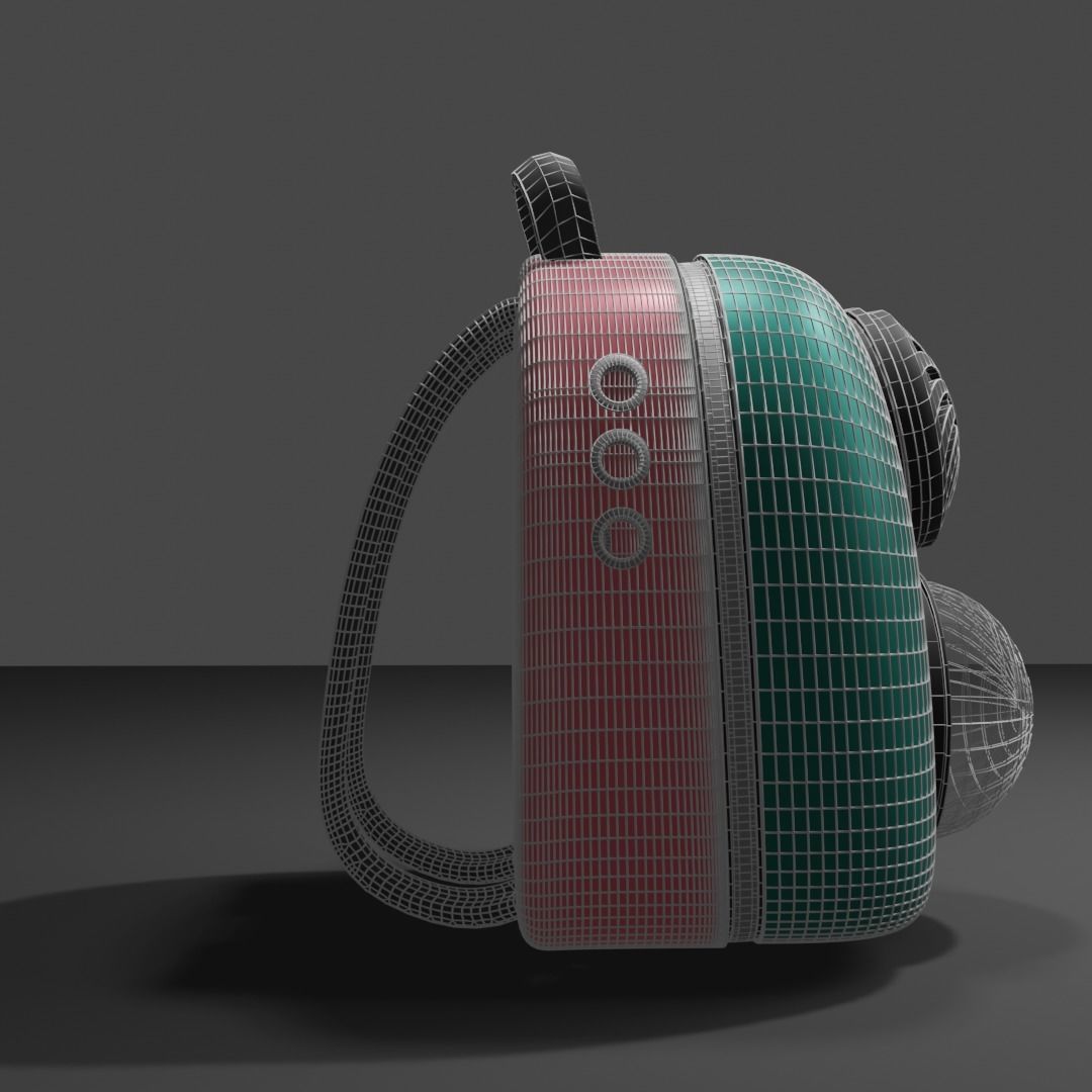 Backpack pet carrier model D 3D model_1