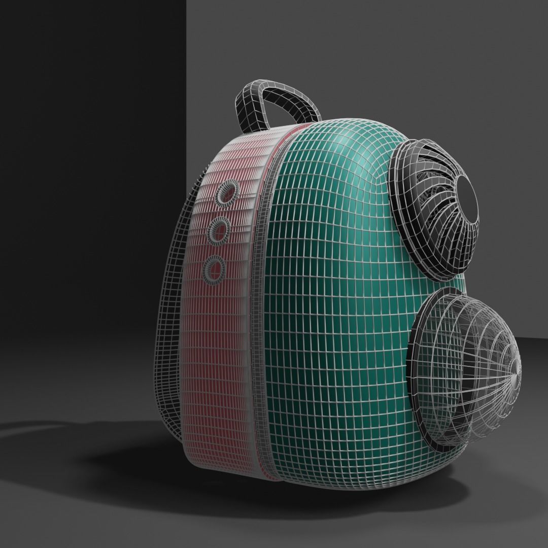 Backpack pet carrier model D 3D model_19