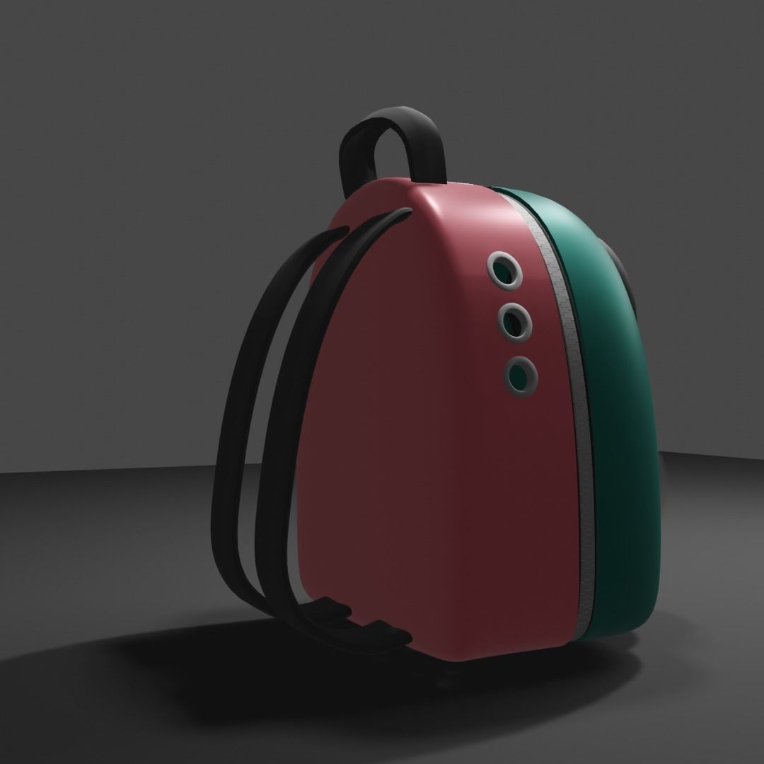 Backpack pet carrier model D 3D model_2