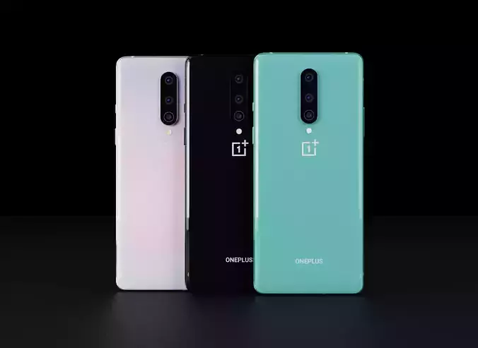 OnePlus 8 In All Official Colors Low-poly 3D model