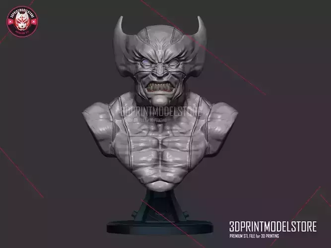 Marvel X-Men Wolverine Miniature Bust  Sculpture STL File