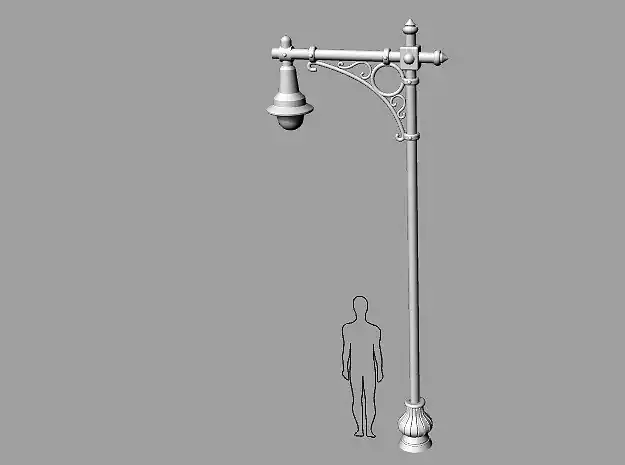 Tabletop Gaming Miniature Fallout Street Lamp 32mm 3D print model