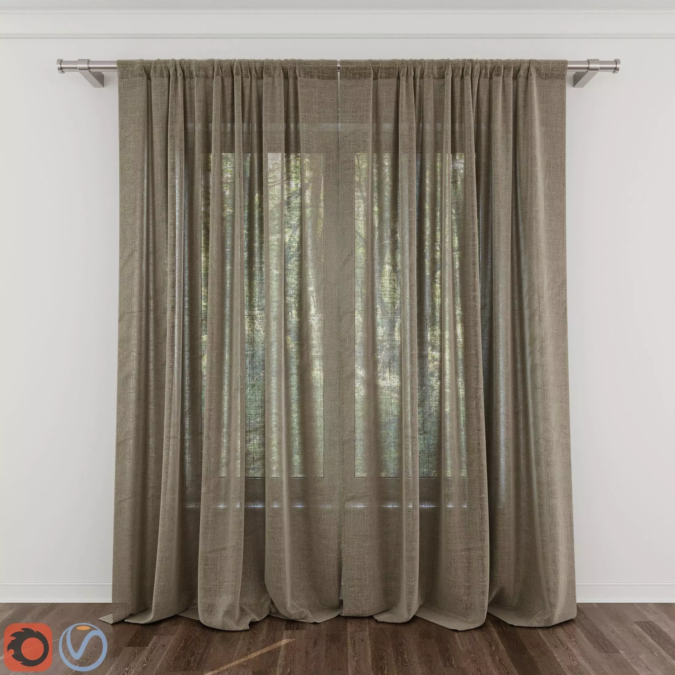 Modern Curtain 12 3D model
