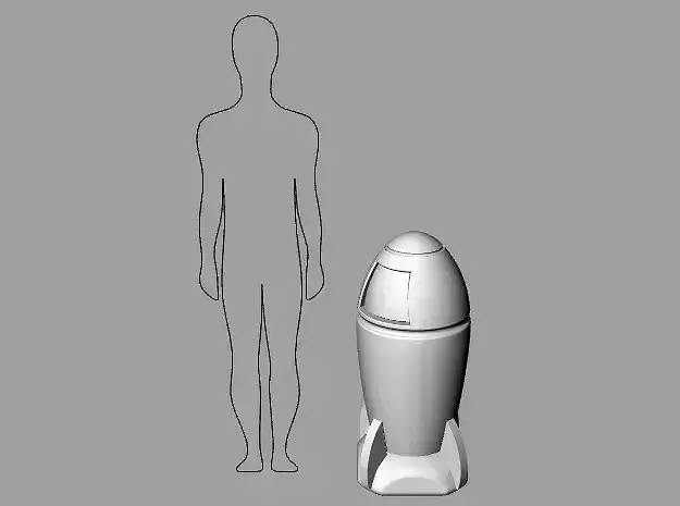 Tabletop miniature gaming Rocket Dustbin Fallout Warfare 32mm    3D print model