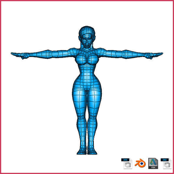 Tara Base Mesh Low-poly 3D model_1