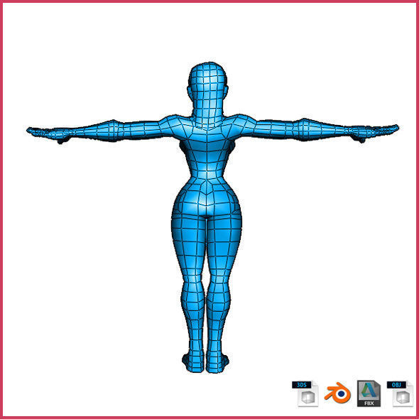 Tara Base Mesh Low-poly 3D model_2